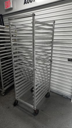 Bakery rack (20 slots)   20” x 26” x 69”  $100 