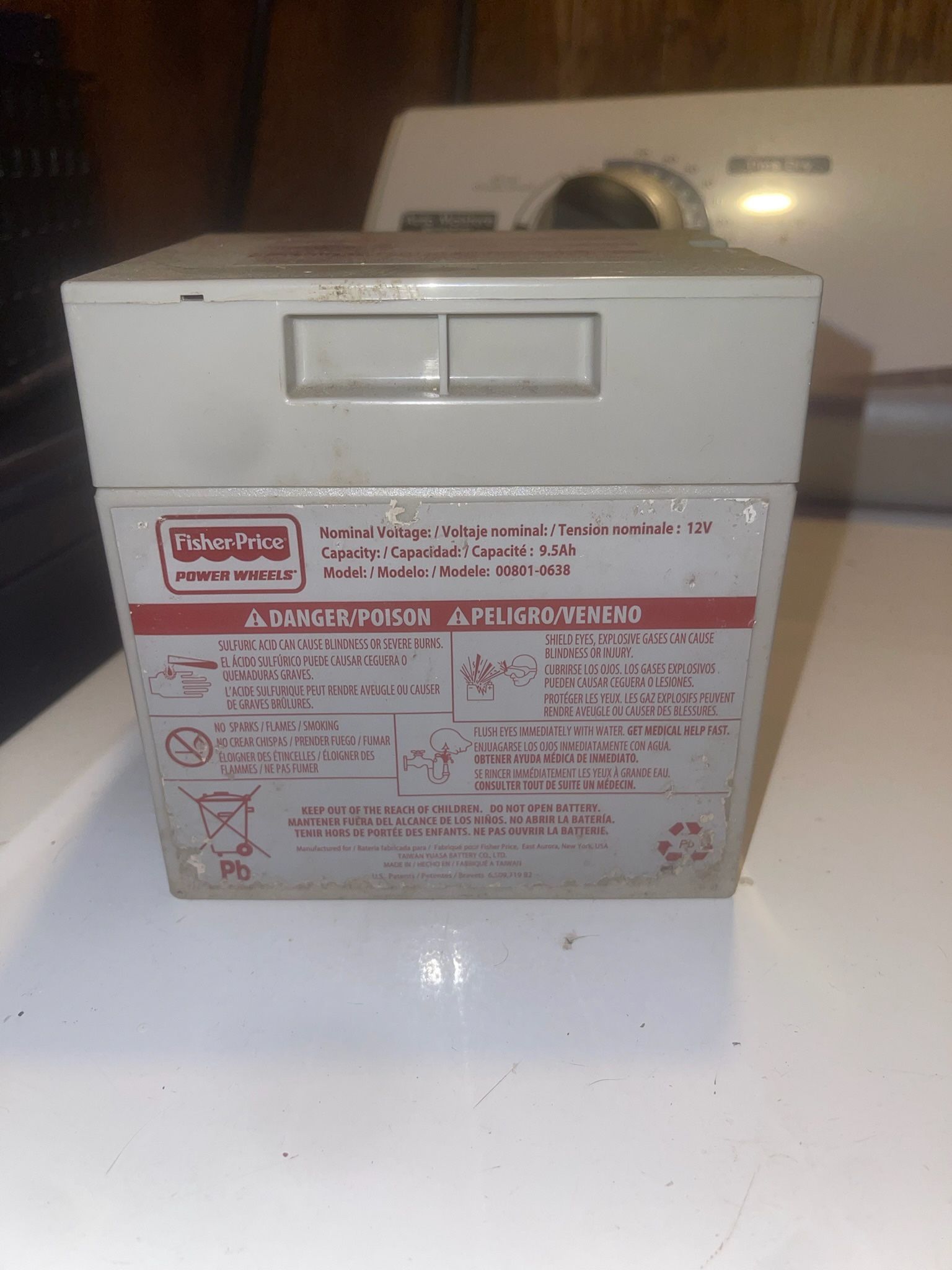 Fisher-Price Power Wheels 12V battery