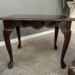 Two Small Wood Side Table 