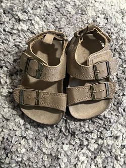 Baby/Toddler Brown Double-Buckle Sandals