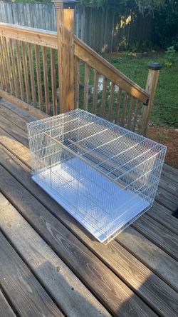 Large Birdcage, water/seed containers, seed net, perching bars