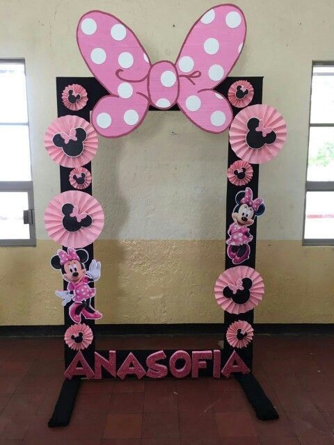 Minnie themed giant photo booth custom made on order