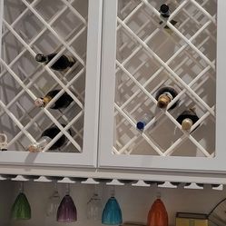 White Shaker Wood Wine Rack 30x15x12