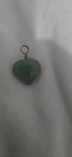 Jade heart pendent