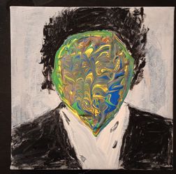 Painting Original Abstract Artwork Acrylic on Canvas 8" x 8" *40.00* Home Decor Art