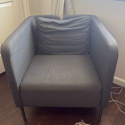 i kea sofa chair in grey