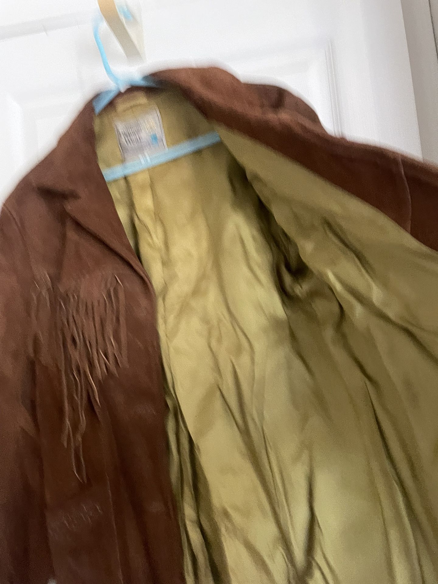 Vintage 1970s Western Fringe Suede Jacket Women