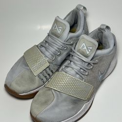 Size 12 Nike PG 1 Pure Platinum Paul George Sneakers Shoes