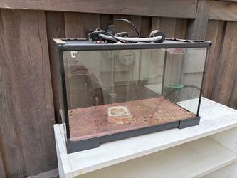 Terrarium tank with heat lamp