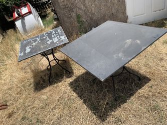 Light metal tables