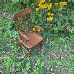 Vintage Toddler Kids Rocking Chair Amish Built
