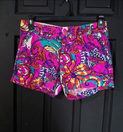 Lilly Pulitzer Pink Multicolor Paisley The Callahan Shorts Womens Sz 4