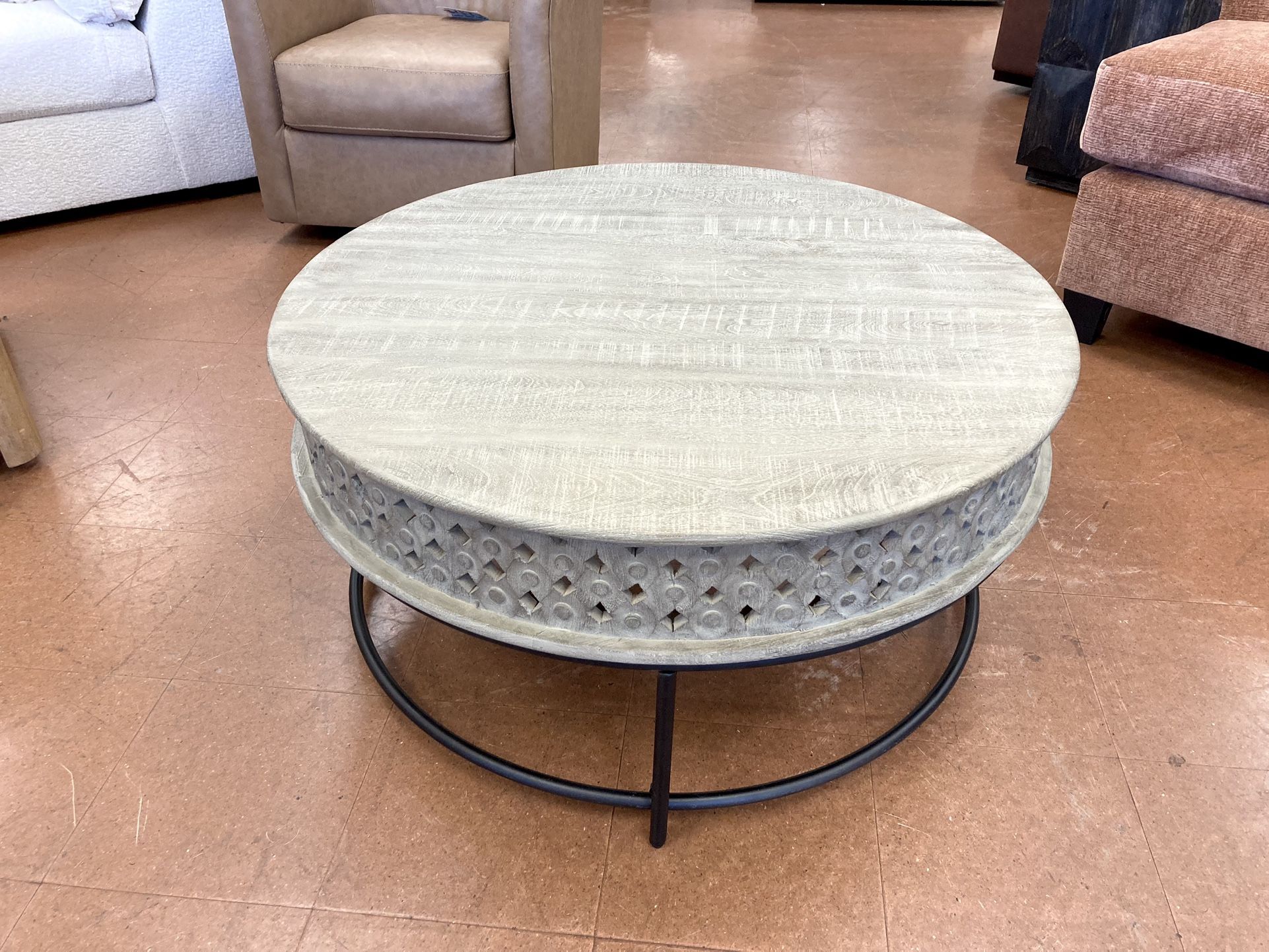 New 38” Round Coffee Table — CLEARANCE