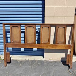 Mid-Century Broyhill Bed Frame Headboard