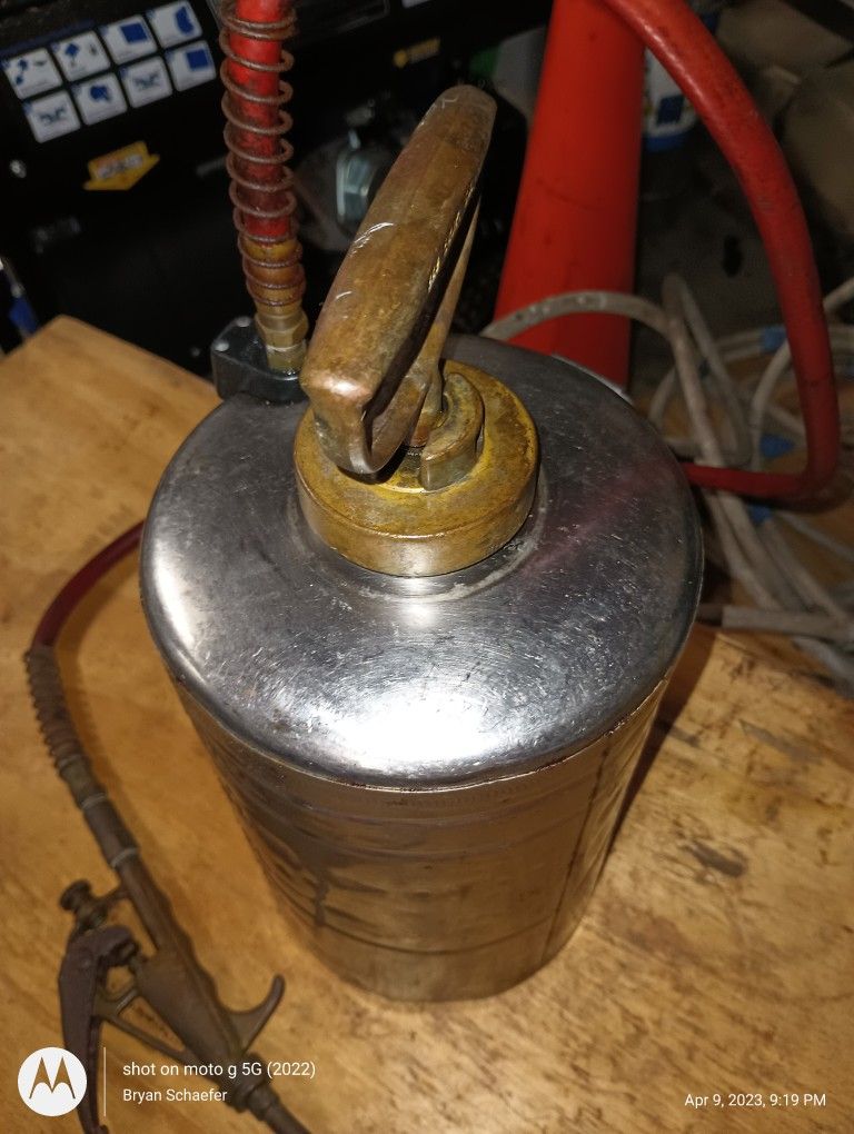 Vintage 1 Gallon B&G Stainless Steel Pesticide Pump Sprayer