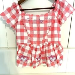 Kuromi x My Melody Valentine’s Gingham Top – NWT – Size M