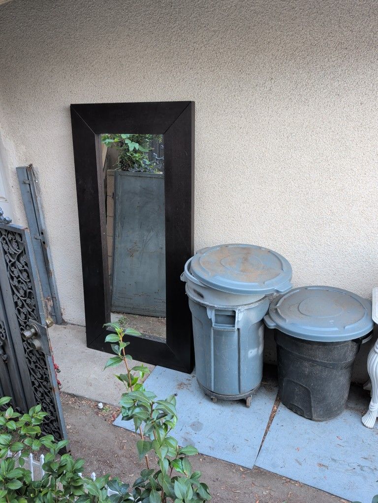 Large Modern Wooden Framed Full Body Mirror