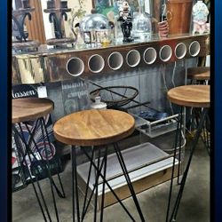 Mid CENTURY BAR with Lights