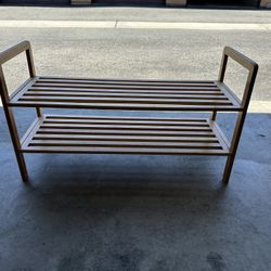 Small wooden shoe rack