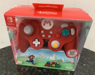 PDP SUPER MARIO Fight Pad Pro Red Wired Controller for Nintendo Switch
