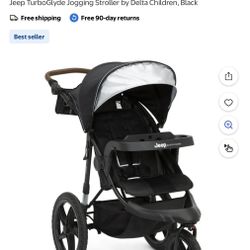 Jeep TurboGlyde Jogging Stroller by Delta Children, Black