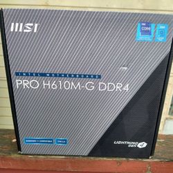 MSI Pro H610M-G DDR4 Intel H610 Motherboard, LGA 1700, Micro ATX 