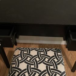 Black Vanity / Desk. With Stool Make Offer