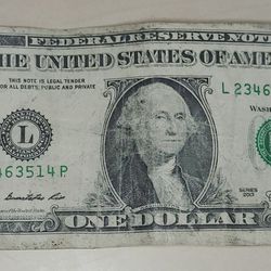 One Dollar Bill Double Side Unique Bill 