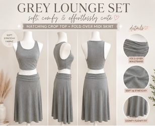 Grey 2 piece matching set- L