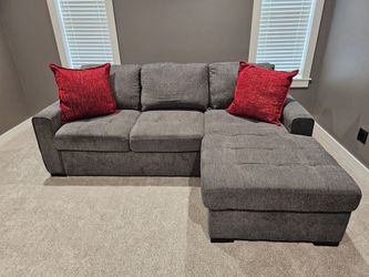 Pulaski Sleeper Sofa with Storage Chaise Lounger