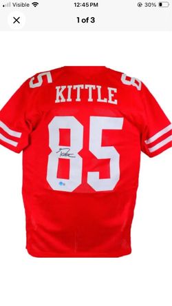 (2) GEORGE KITTLE AUTOGRAPHED JERSEYS ~ 1 RED & 1 WHITE ~ COA FROM BECKETT