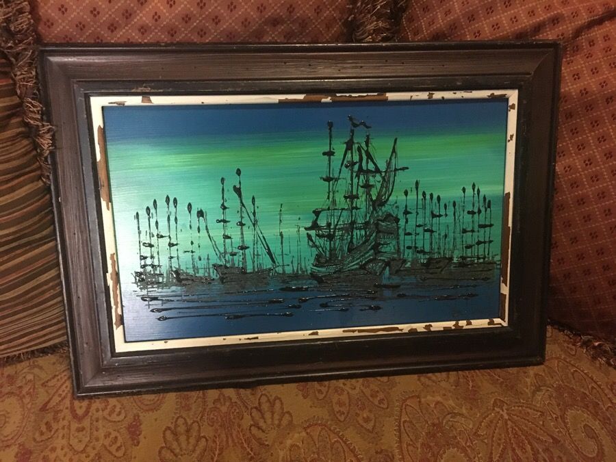 Original Van Gaard painting stamped 1967
