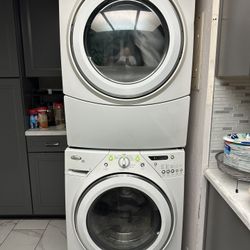 Whirlpool Duet Washer & Dryer Set – Front Load – Works Perfect – Stackable  