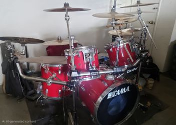 Red 1985 TAMA SWINGSTAR CUSTOM SET 3200 OBO