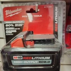 Milwaukee 8.0ah High Out Put Battery