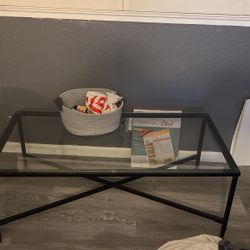 Glass coffee table Comes With Two End Tables