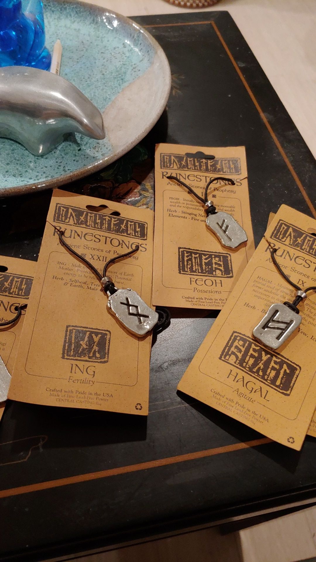 Tarot-Runestones pewter pendants