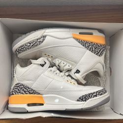 Jordan 3 Retro Laser Orange Women’s Size 7 Mens Size 5.5 Worn