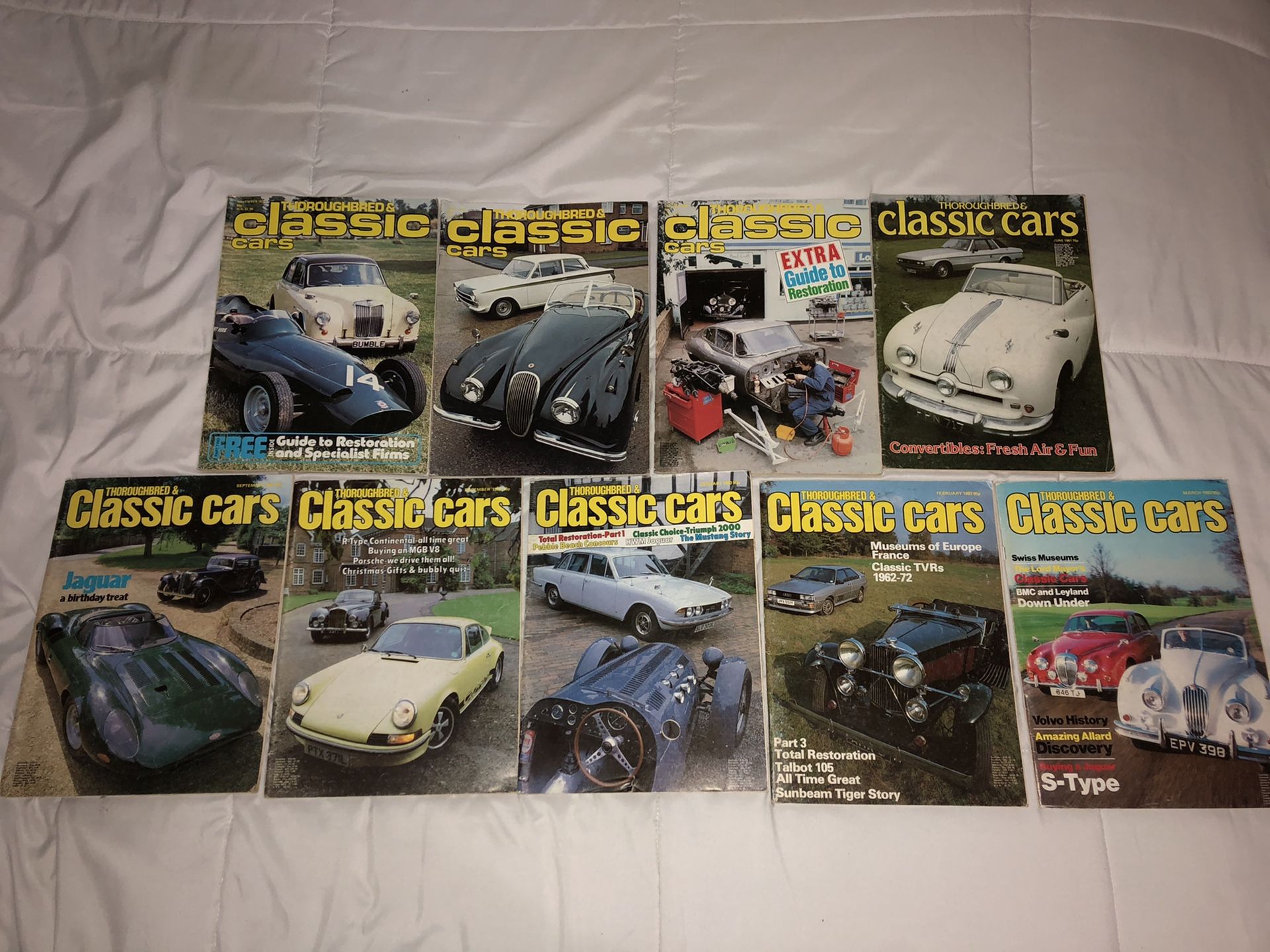 Vintage “Thoroughbred & Classic Cars” magazines