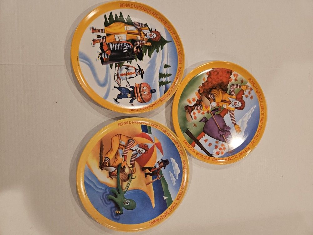 Vintage McDonald's plates