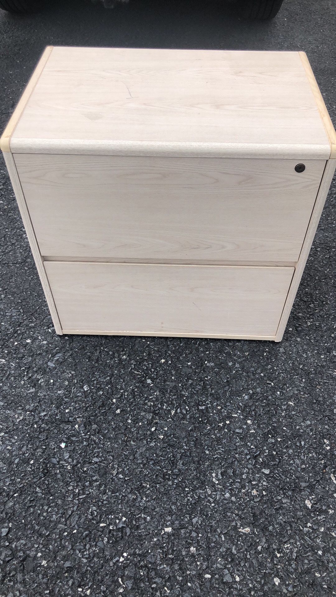 30”wx20”dx28”h Wooden file cabinet