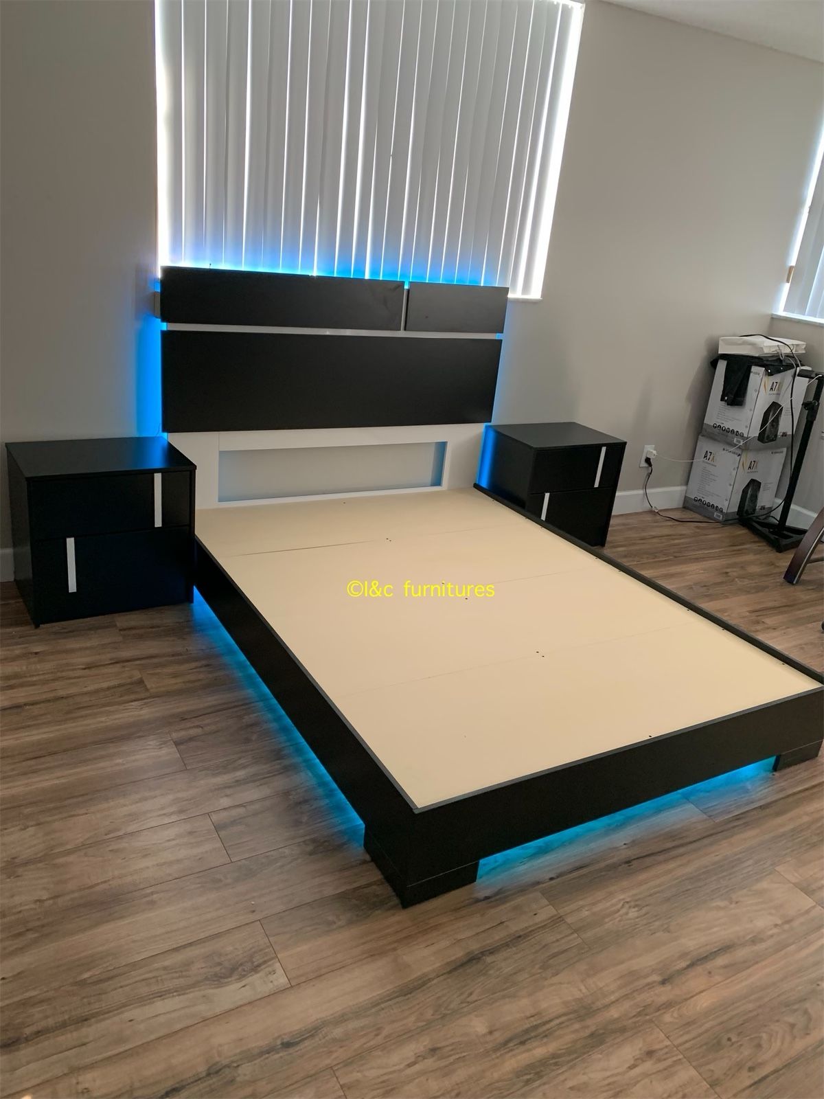 3 Piece Full Size Or Queen Size Bedroom Set New In The Box 📦 Same Day Delivery. Bed Frame Mattress 1 Night Stand