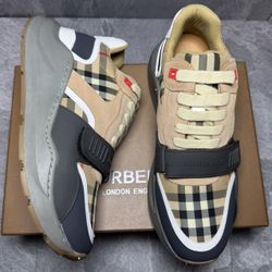 Burberry Ramsey Vintage Check Suede Leather 