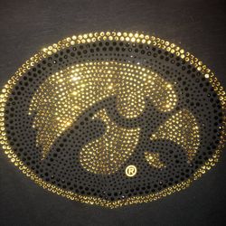 NEW WITH TAGS size medium blinged out sequins Hawkeyes v-neck shirt