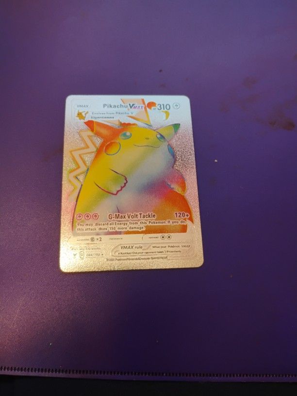 Pikachu Vmax Silver Foil Collectors Card
