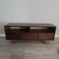 Mid-Century Modern Wood TV Stand Console