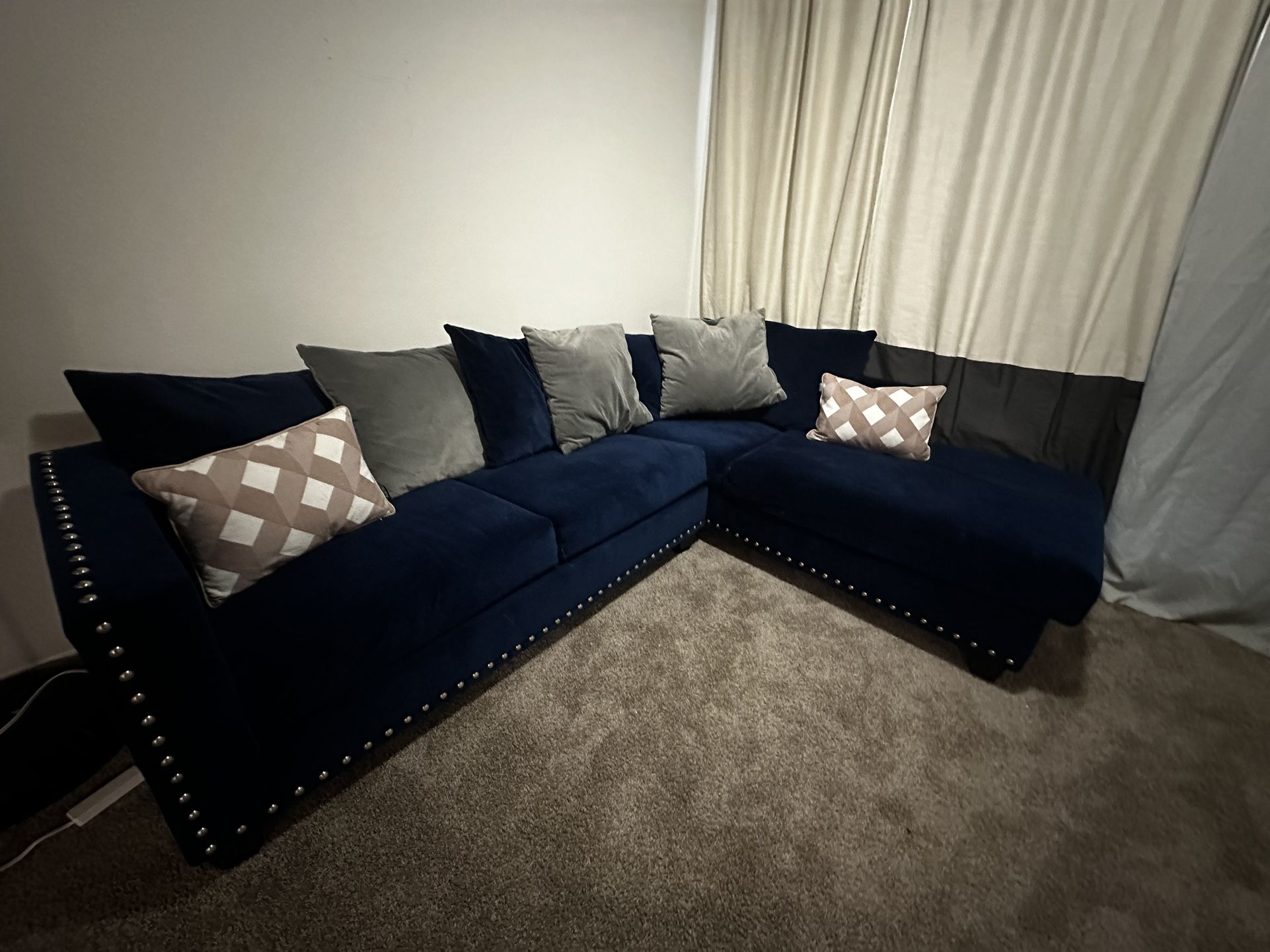 Blue Sectional Couch For Sale