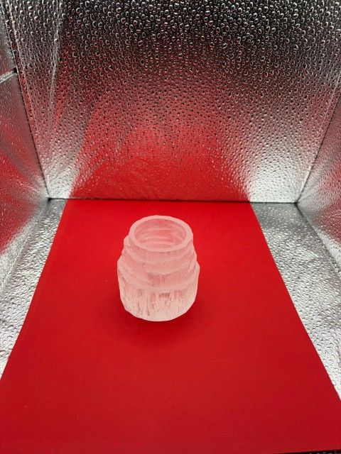 Selinite Candle Holder Iceberg Shape