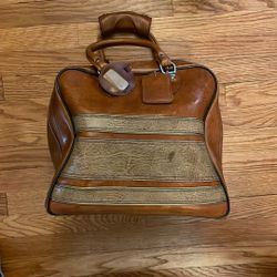 Brown vintage bowing bag + shoes and ball