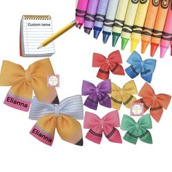 Back To School Hair Bows